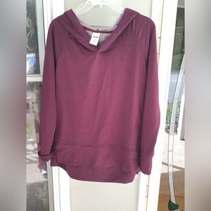 Avia Athletic Pullover Hoodie Burgundy Women's Large (12-14) EUC